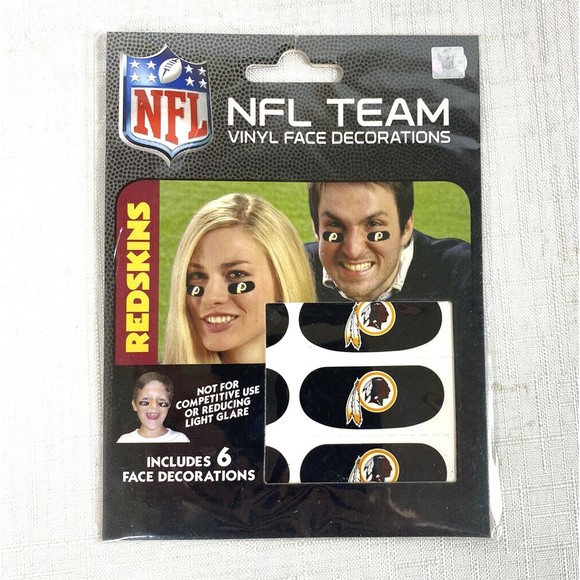 Party Animal Games Nfl Washington Redskins Vinyl Face Stickers